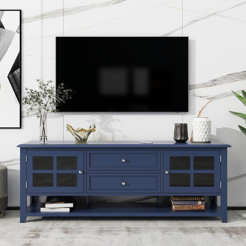 Blue Modern TV Stand for 60-inch TVs