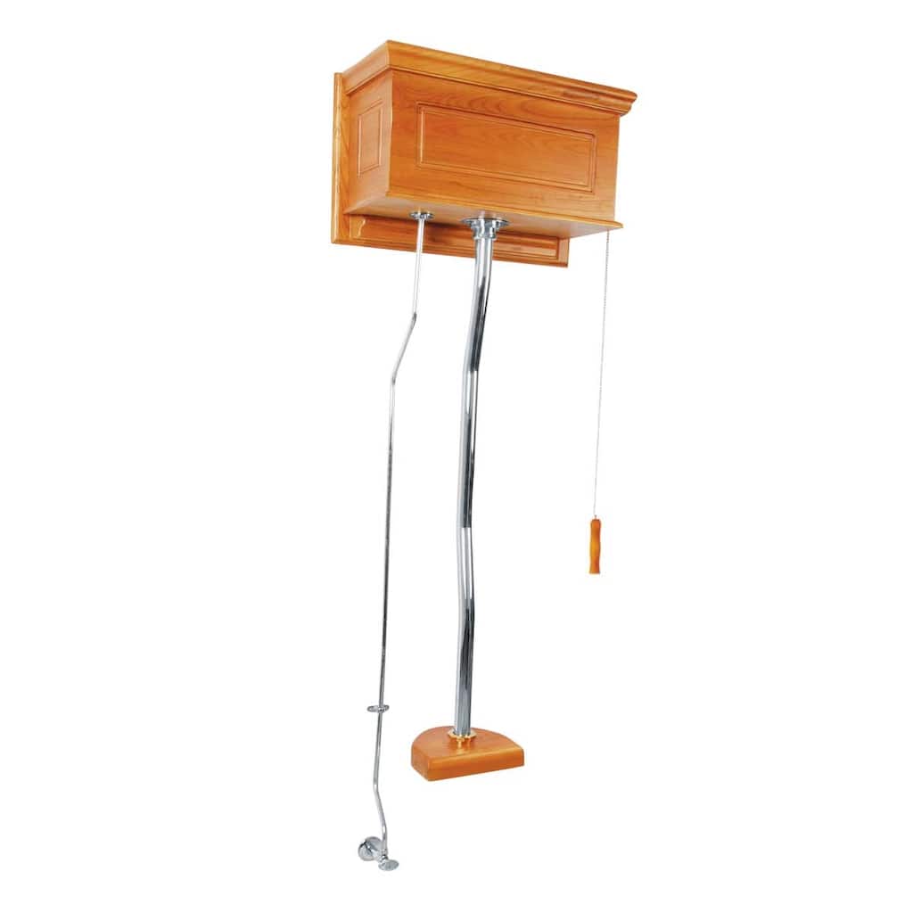 High Tank Toilet Conversion Kit - Light Oak Raised Tank, Z-Pipe Renovators Supply