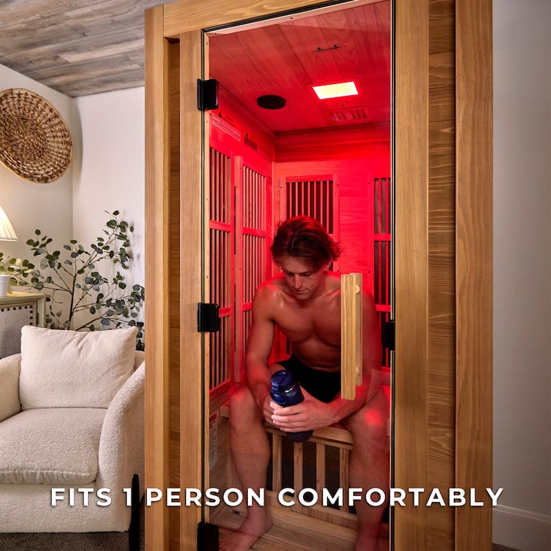 Backyard Discovery Rylan 1-Person Infrared Sauna, Red Light Therapy