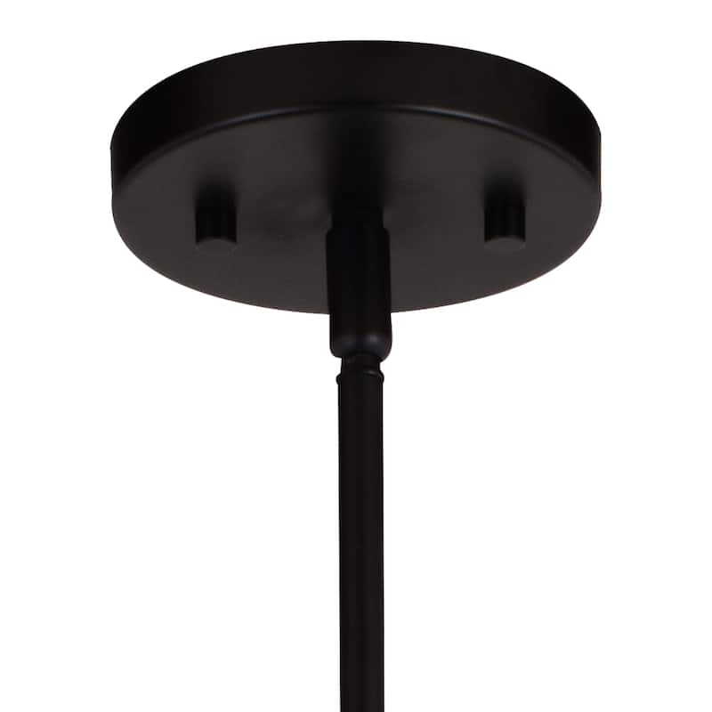 Damen 5 Light Black and Brass Contemporary Candle Chandelier - 25-in W x 18.5-in H x 25-in D