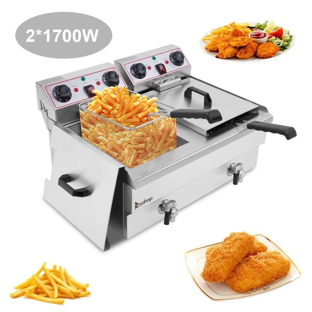 Large top deep fryer