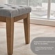 preview thumbnail 47 of 57, Button-Tufted Bench for End of Bed, Entryway Bench Beige/ Black/ Brown Solid Wood, Leather, Fabric 44-inch