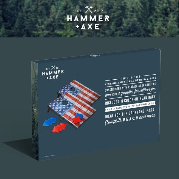Hammer and Axe Light Up Bean Bag Toss Game Set 35.75 x 3.25 x 24