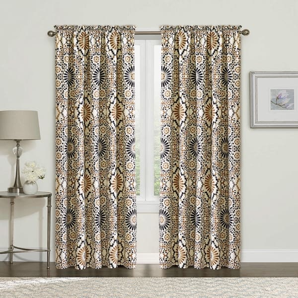 slide 2 of 7, Serenta Tradewinds Printed 2 Piece Curtain Set - 60" x 84" Multi