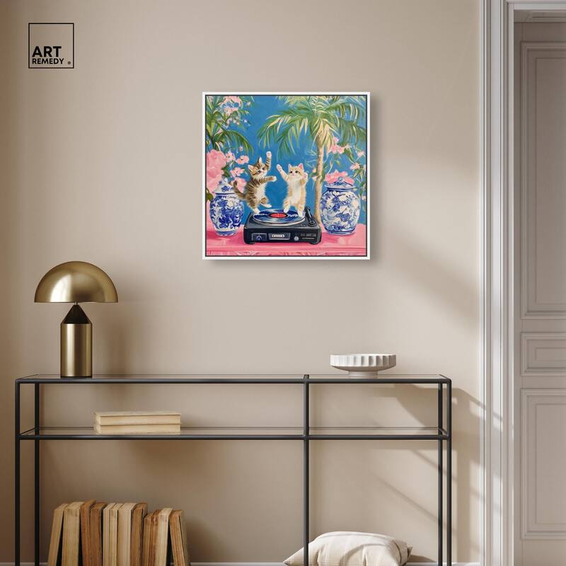 Turntable Twirlers Canvas by Art Remedy