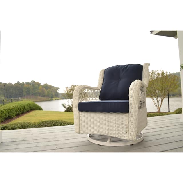 Rio Vista Outdoor Wicker Swivel Glider Chair (Set of 2)