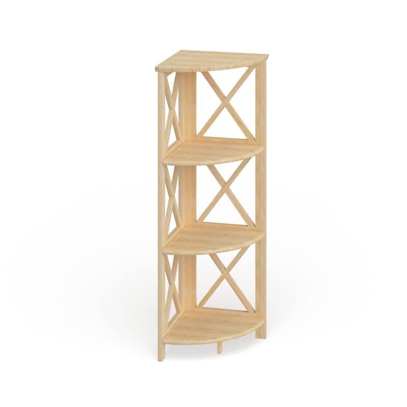 Copper Grove Jaborosa 4-shelf Corner Folding Back - Natural Finish - Brown