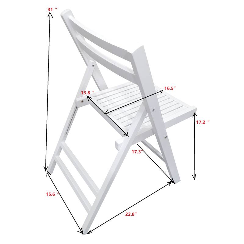 Furniture Slatted Wood Folding Special Event Chair,Set of 4