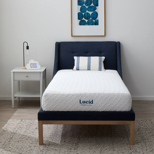slide 2 of 13, LUCID Comfort Collection 8-inch Gel Memory Foam Mattress