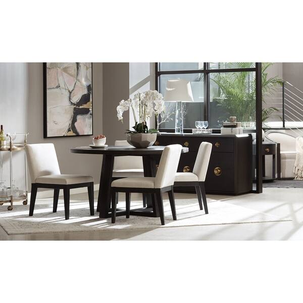 Delacora Hm Ds D233 141 Gunter 19 Wide Wood Framed Polyester Upholstered Dining Chair White Black Overstock