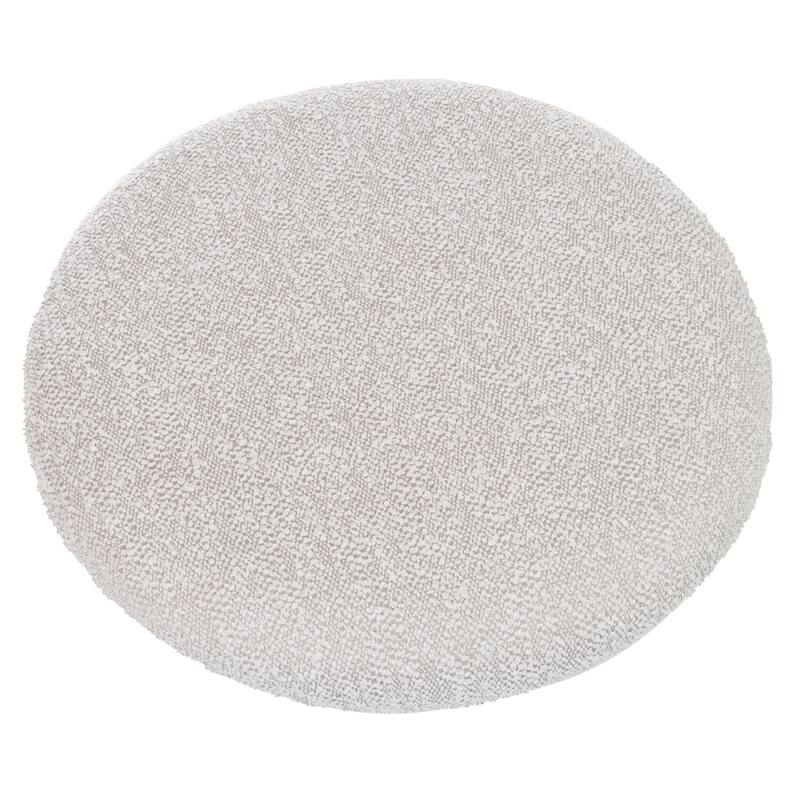 Storage Ottoman - Multipurpose Round Footrest or Storage Organizer with Removable Top by Lavish Home (Gray)