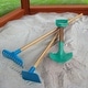preview thumbnail 2 of 1, Gorilla Playsets Sandbox Tool Kit with Plastic Tool Heads (3-pieces) - Multi-Color