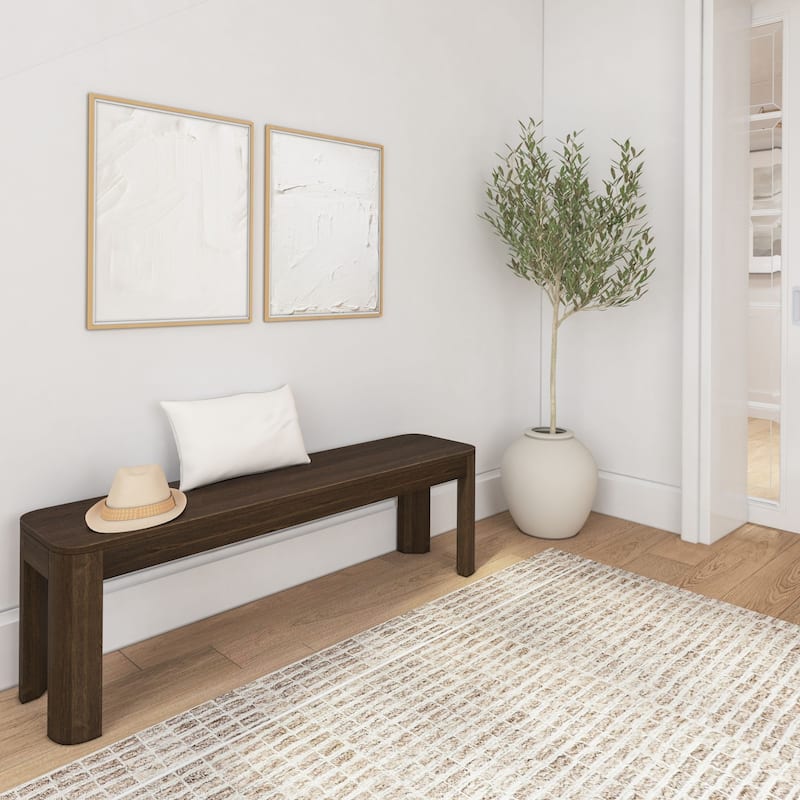 Plank and Beam Contour Dining Bench