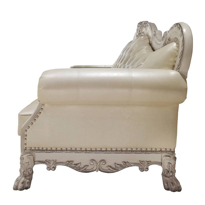 Adison Pear White and Bone White Sofa with 4-Pillow