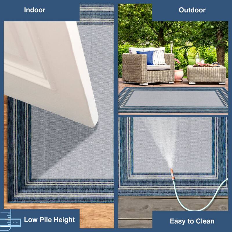 Liora Manne Carmel Multi Border Indoor/ Outdoor Area Rug