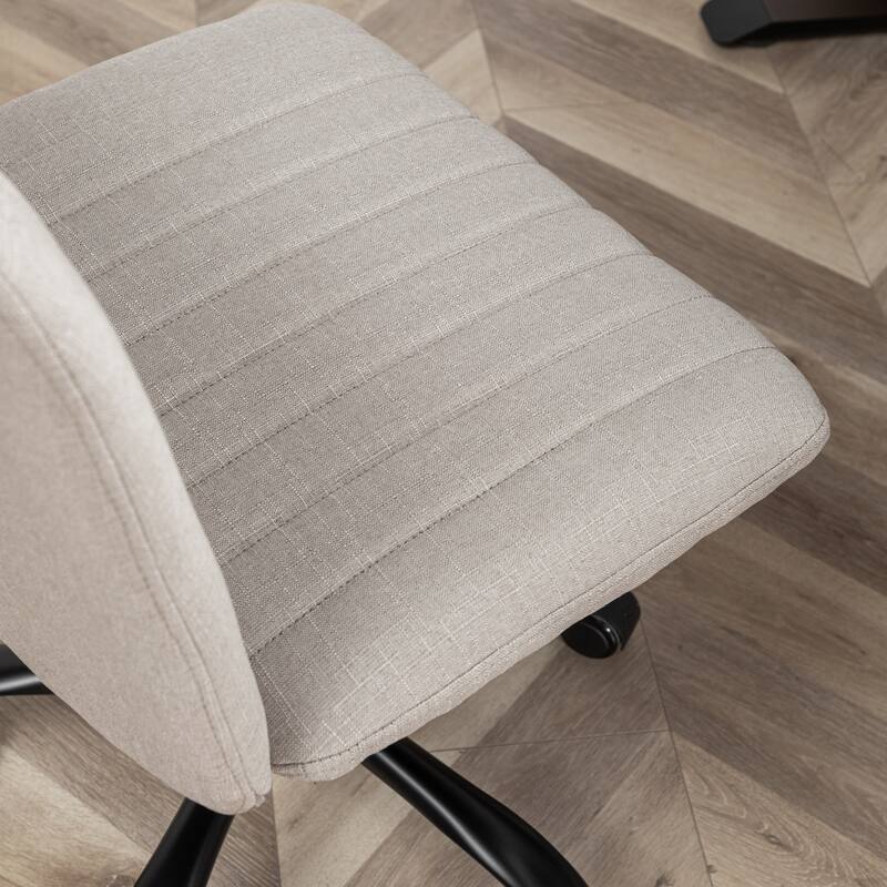 Masar Fabric Swivel Office Chair with Adjustable Height, Metal Base, and Breathable Upholstery