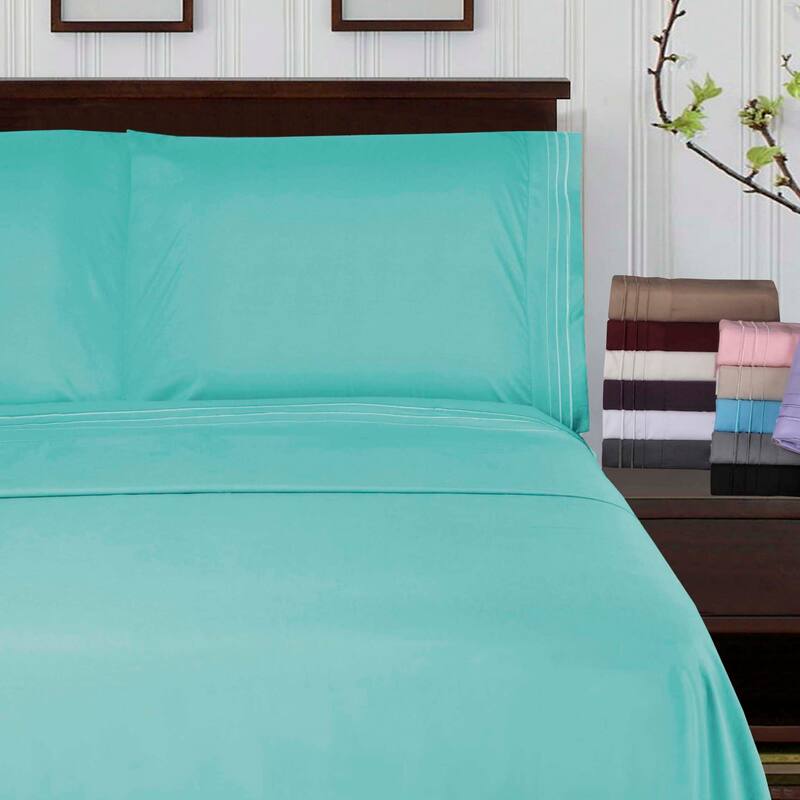 Superior Wrinkle-resistant Embroidered Microfiber Deep Sheet Set