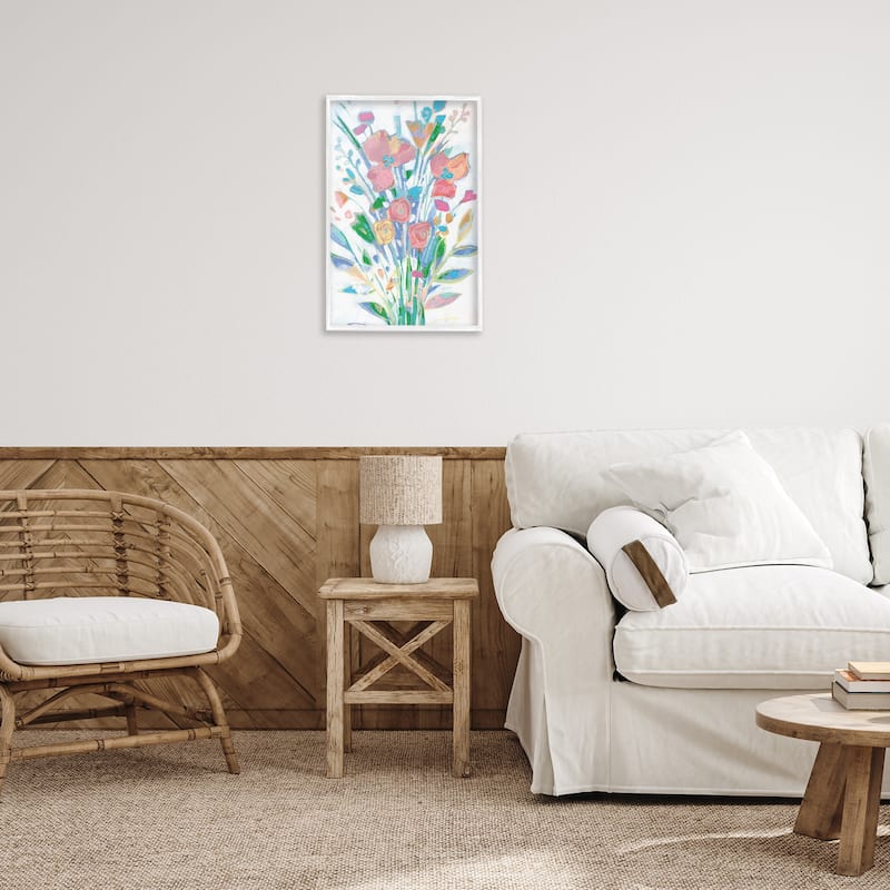 Stupell Pastel Joyful Bouquet Framed Giclee Art Design By Stephanie Fielden