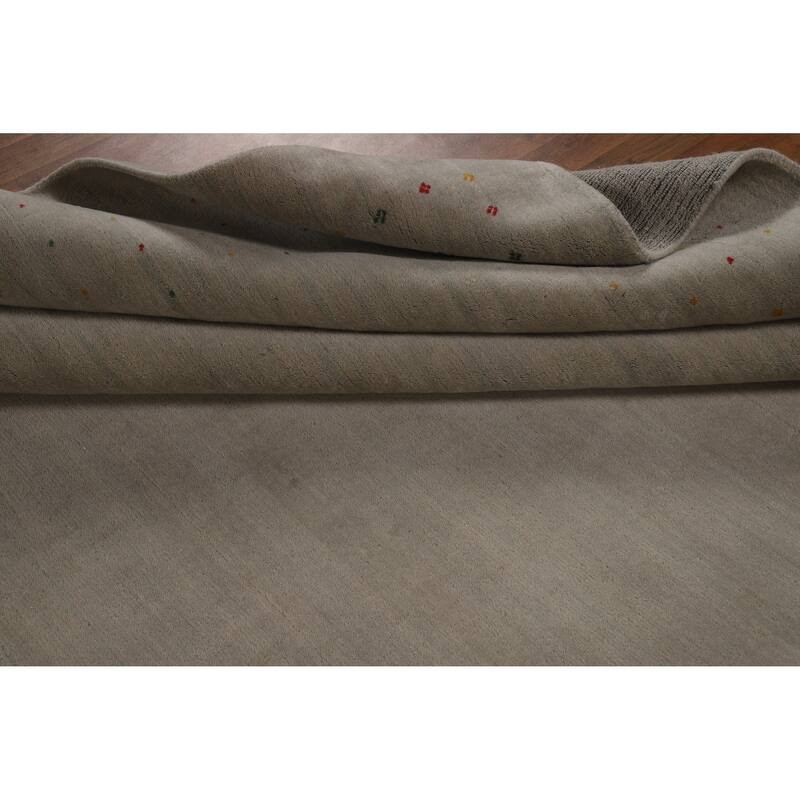 Tribal Gabbeh Oriental Area Rug Handmade Silk Carpet - 9'4" x 11'9"