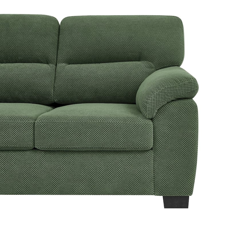 81" Modern Textured Fabric 3-Seater Sofa