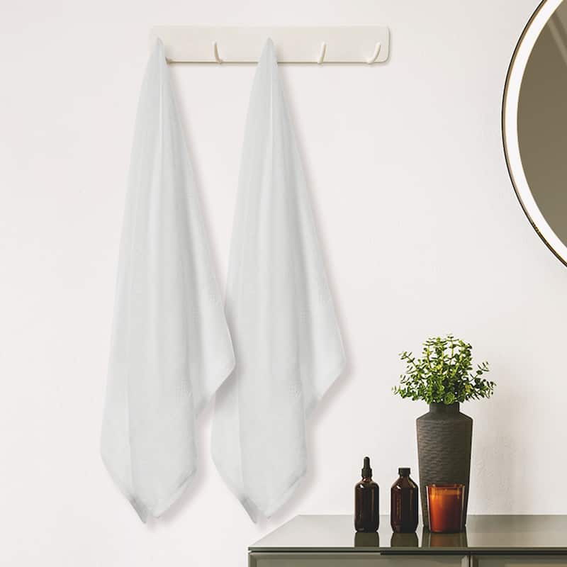 Cotton Bath Towels, 2 Pack Soft Towel Set Luxury Absorbent Quickdry Oversized Bath Towels for Bathroom, Pool 28" x 56"