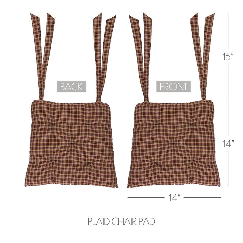 Patriotic Patch Plaid Chair Pad
