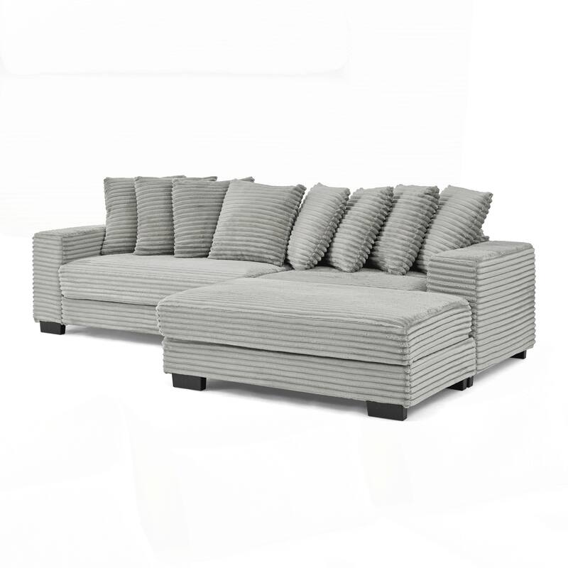 L-Shaped Modular Convertible Sofa