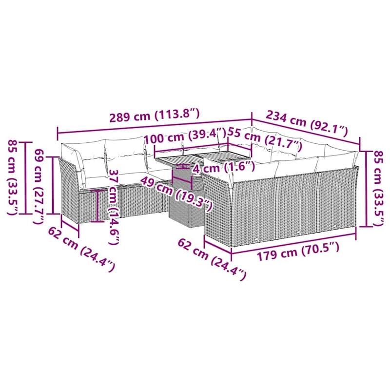 vidaXL Garden Sofa Set