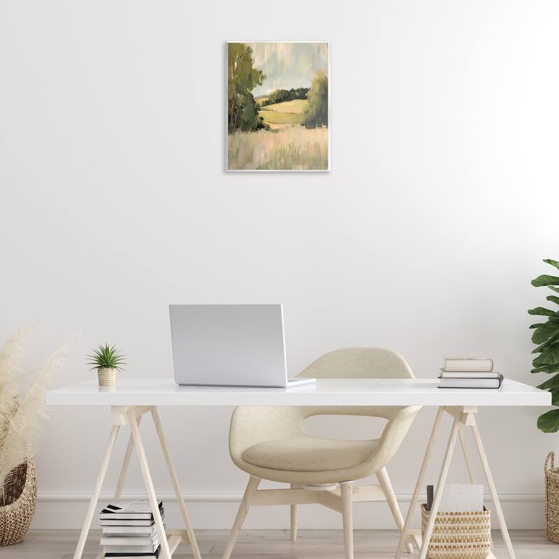 Stupell Painterly Green Valley View Wall Plaque Art Design By Petal Prints Design