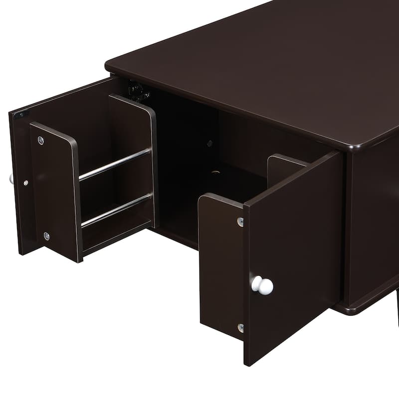 47.2" Wood Coffee Table with Four Drawers