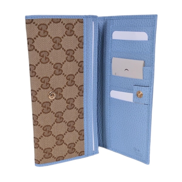 gucci blue leather wallet