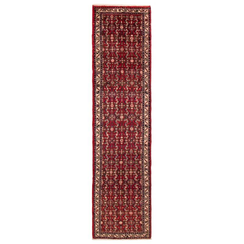 ECARPETGALLERY Hand-knotted Andelz Red Wool Rug - 2'4 x 9'6 - Red - 2'4 x 9'6