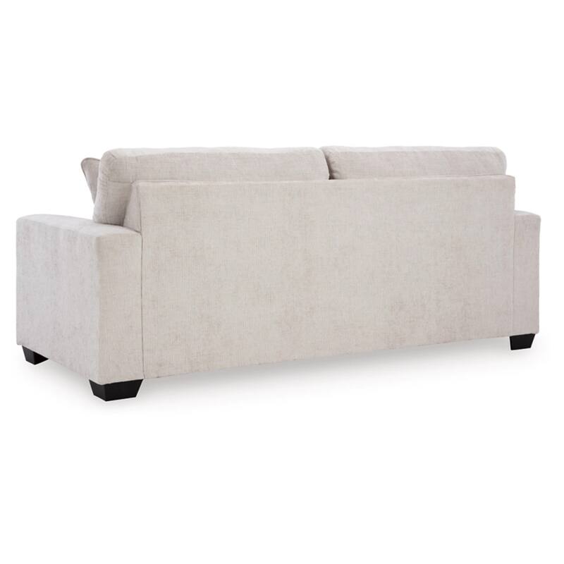 Avie Queen Sofa Sleeper, 2 Accent Pillows, Ivory Polyester 85 Inch
