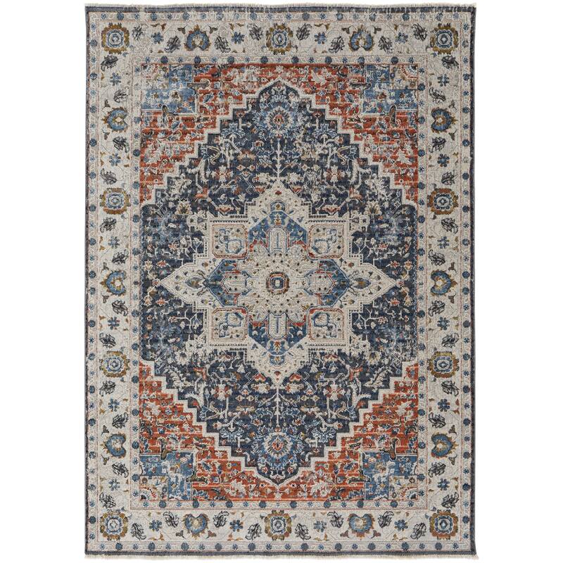 Frencess Medallion Bohemian & Eclectic Area Rug - 3' x 5' - Ivory