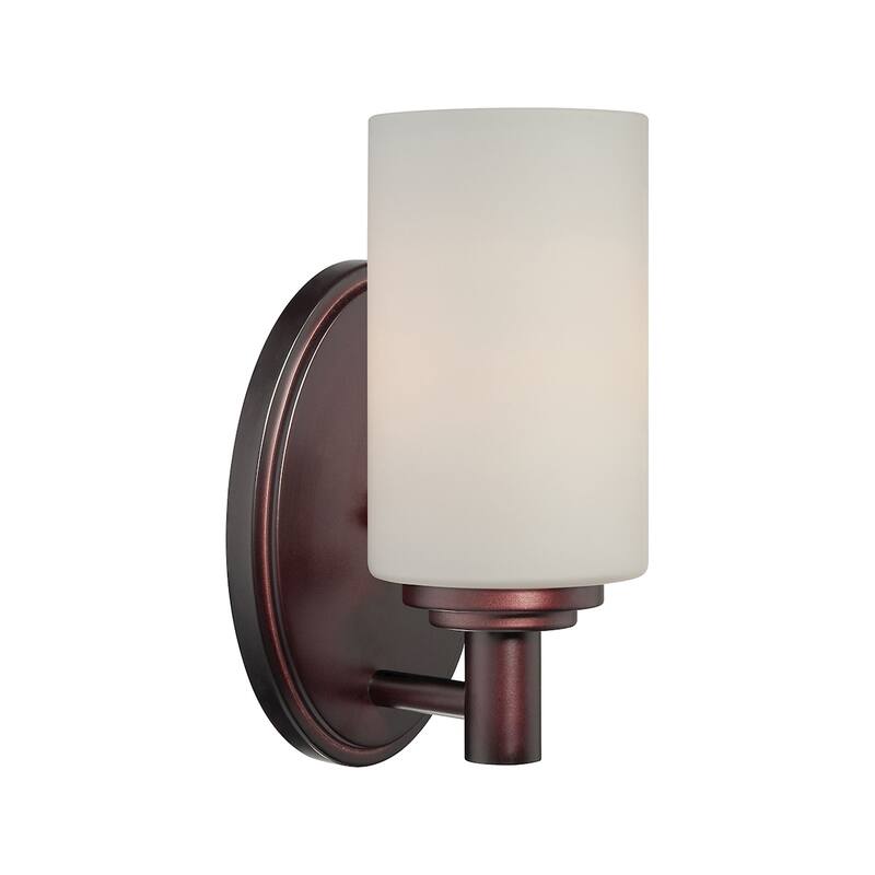 Elk Home Pittman Sienna Bronze With White Glass Vanity Light