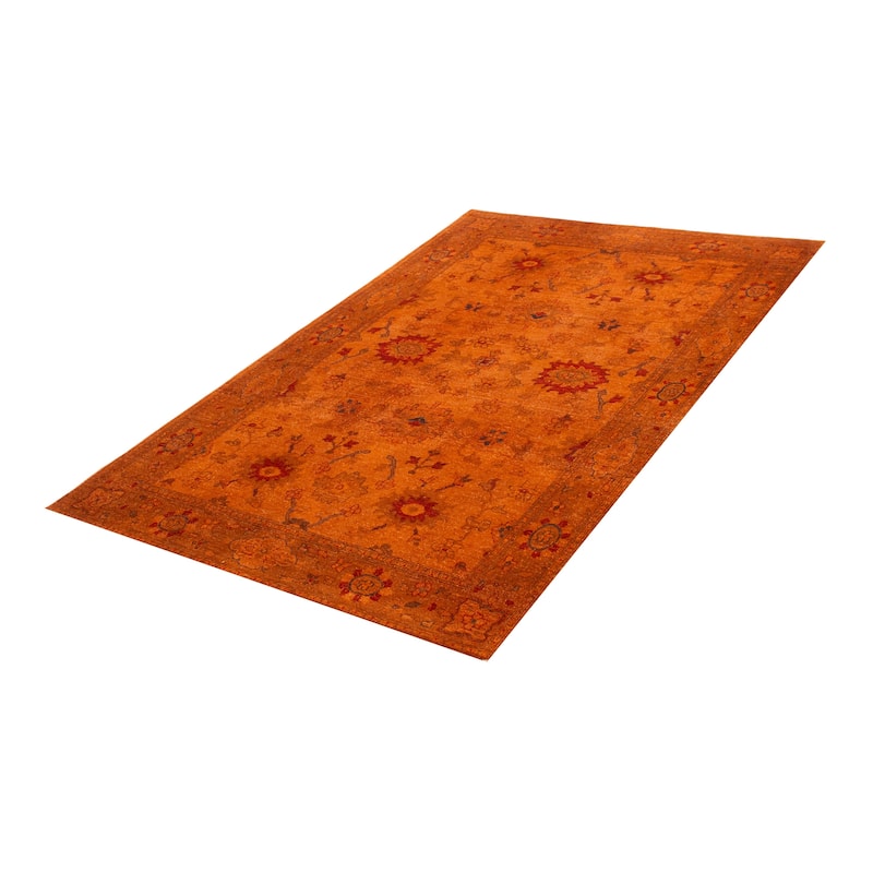 ECARPETGALLERY Hand-knotted Vibrance Copper Wool Rug - 5'9 x 8'11