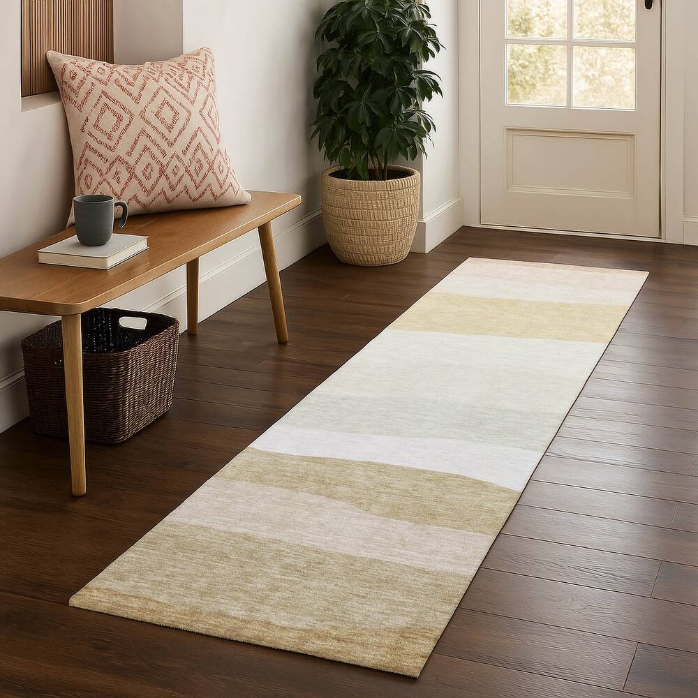 Premium Washable Super Soft Ombre Stripe Mayfield Rug