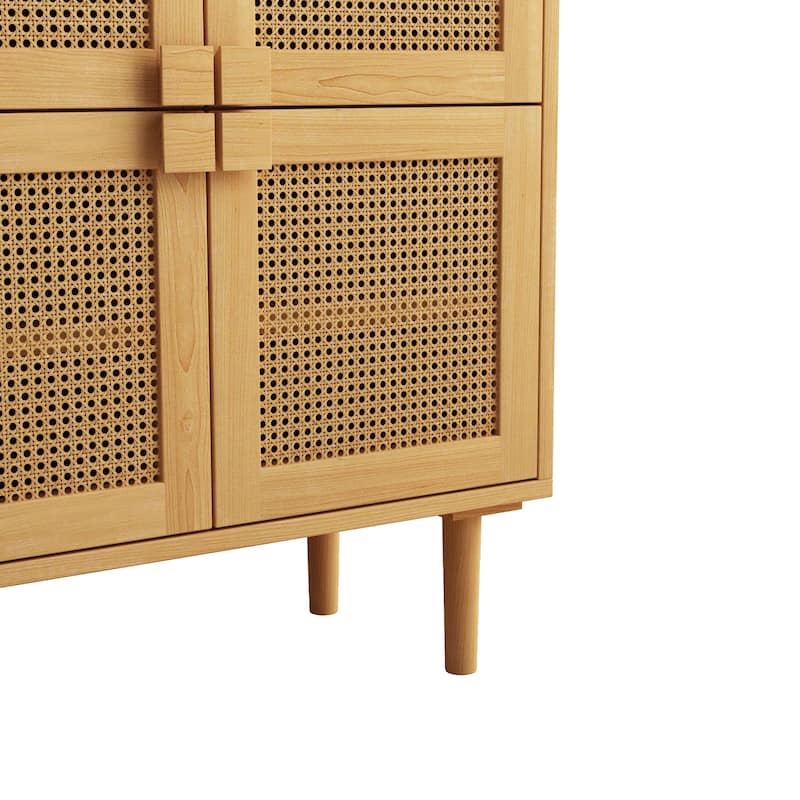 Rattan Mesh Storage Cabinet - N/A