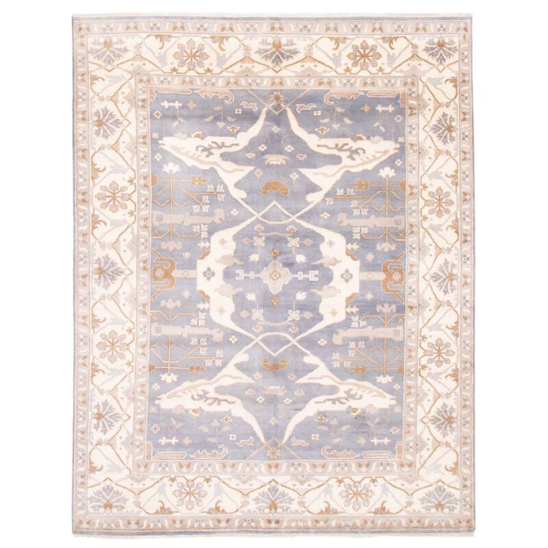 ECARPETGALLERY Hand-knotted Royal Oushak Grey Wool Rug - 9'3 x 11'10