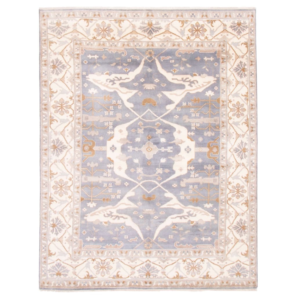 ECARPETGALLERY Hand-knotted Royal Oushak Grey Wool Rug - 9'3 x 11'10
