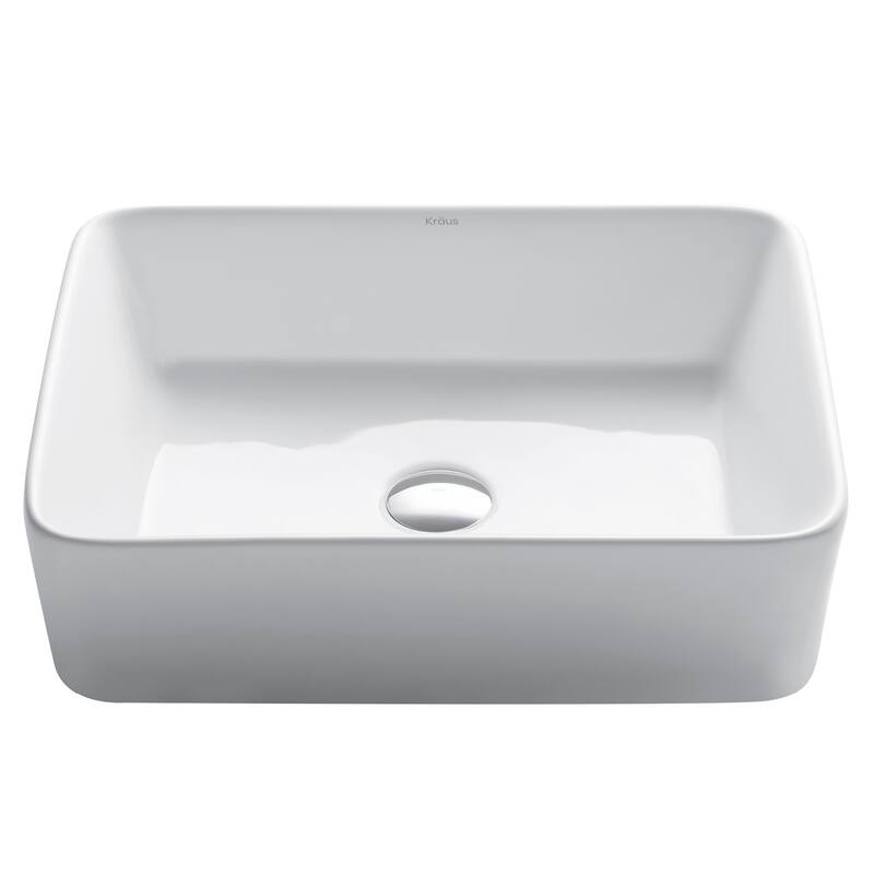 Kraus 18-3/4" Ceramic Vessel Bathroom Sink Only - White Ceramic