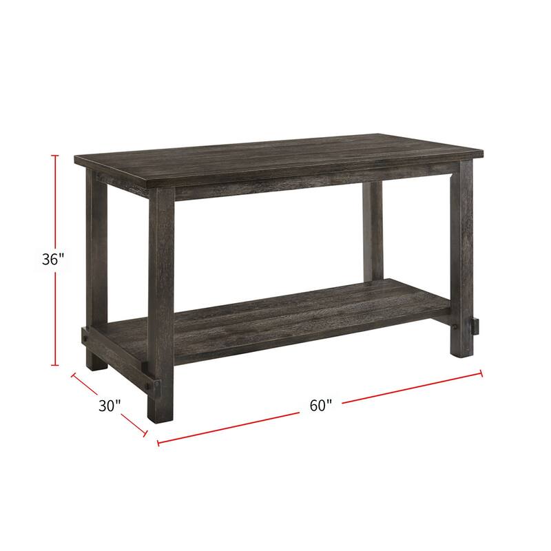 Rectangle Counter Height Table in Weathered Gray - Weathered Gray