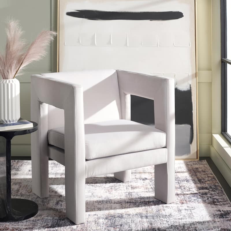 SAFAVIEH Noreena Cut Out Accent Chair - W26" x D24" x H30" - 26Wx24Dx30H