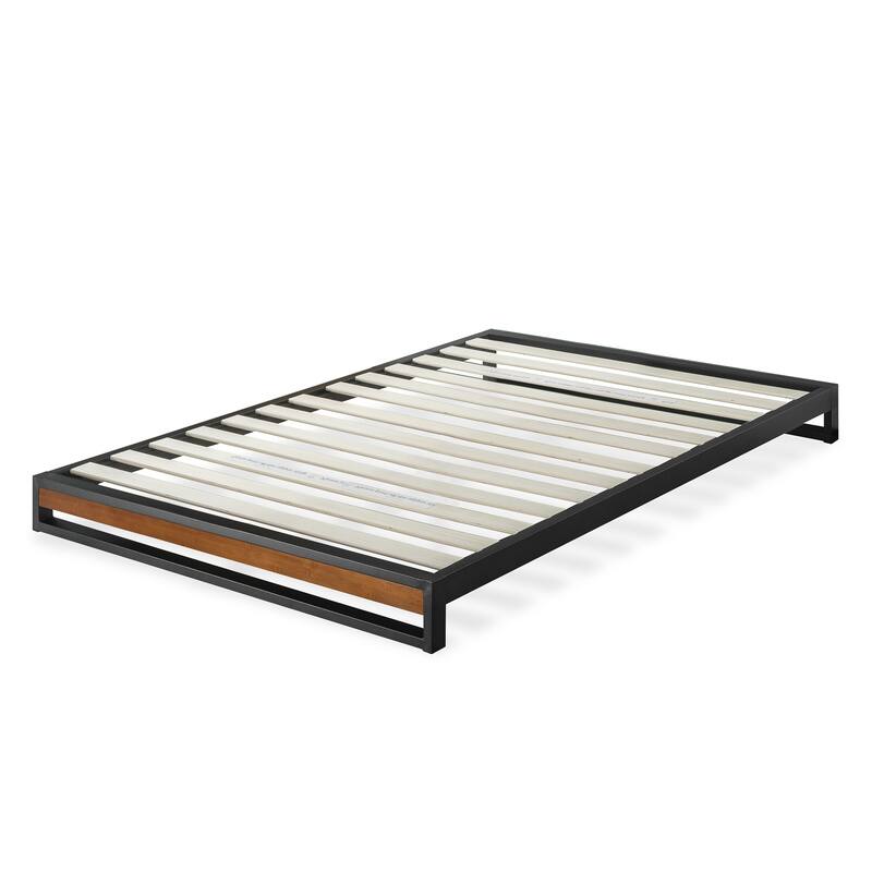 Priage by ZINUS GOOD DESIGN™ Winner 6 Inch Chestnut Brown Bamboo and Metal Platforma Bed