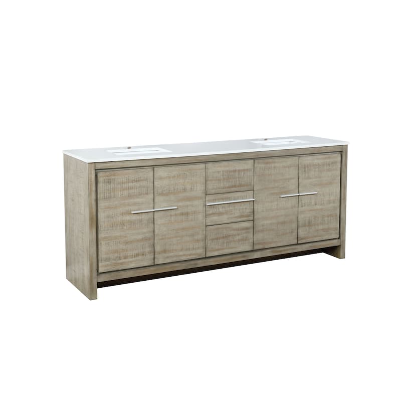 Lafarre 30 in W x 20 in D Rustic Acacia Bath Vanity and White Quartz Top