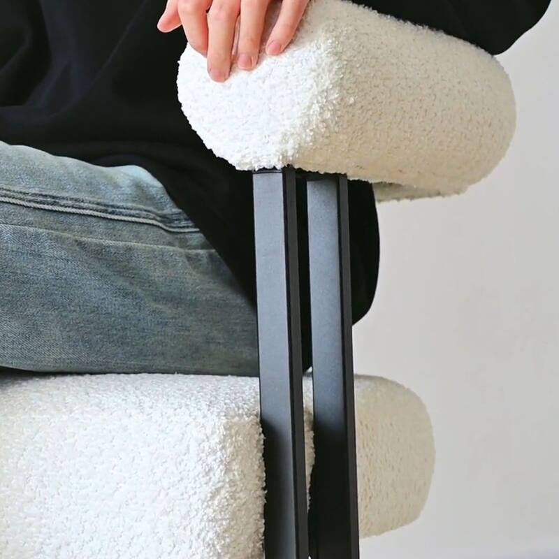 Boucle Upholstered Arm Chair(Set of 2)