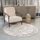 preview thumbnail 9 of 9, MDA Rugs Bowman Classic Oriental Gray/Beige Area Rug 5'3 Round