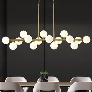 16 Lights Dining Room Chandeliers Modern Sputnik Light Fixture - 55in