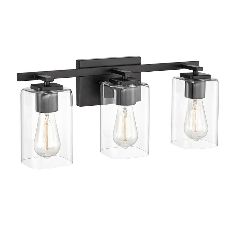 KAWOTI 20.75in. 3-light Bathroom Vanity Light with Square Glass
