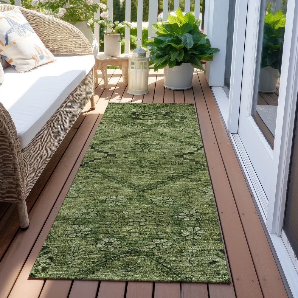 Machine Washable Indoor/ Outdoor Chantille Boho Global Rug